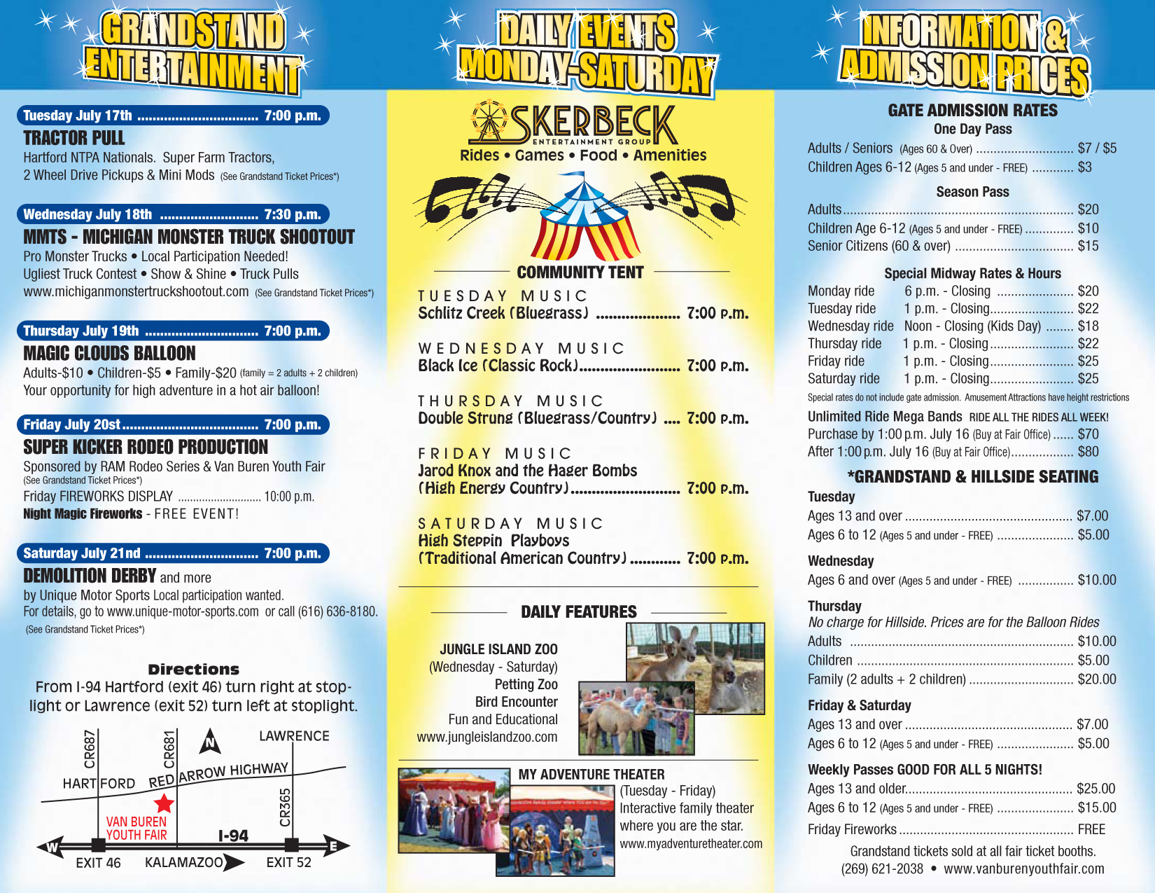 Schedule Van Buren Youth Fair